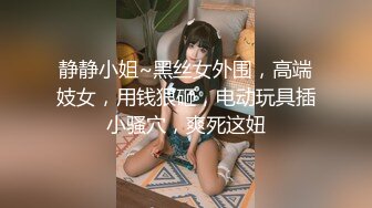 静静小姐~黑丝女外围，高端妓女，用钱狠砸，电动玩具插小骚穴，爽死这妞