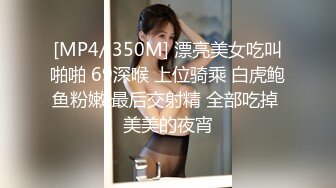 [MP4/ 350M] 漂亮美女吃叫啪啪 69深喉 上位骑乘 白虎鲍鱼粉嫩 最后交射精 全部吃掉 美美的夜宵